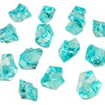 Acrylic Rocks Vase Fillers, Pack of 24 bags, Color: Light Blue