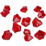 Acrylic Rocks Vase Fillers, Pack of 24 bags, Color: Red
