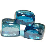Glass Ice Cubes.  Color:  Light Blue, D-1"*1", Pack of 24 bags