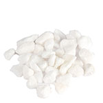 Crushed Colored Rocks, Pack of 12 bags, Color: White