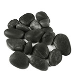 River Stones, River Rocks, Pack of 12 bags, Color: Black