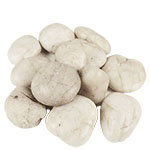 River Stones, River Rocks, Pack of 12 bags, Color: Natural White