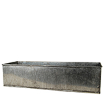 Zinc Rectangle Planter Iron Grey Finish . H-4",Pack of 6 pcs