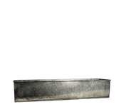 Zinc Rectangle Planter Iron Grey Finish . H-4",Pack of 4 pcs