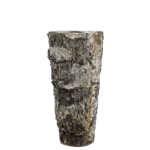 Zinc Cylinder Vase with Birch Wood Wrap. H-12",Pack of 24 pcs