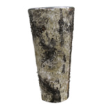 Zinc Cylinder Vase with Birch Wood Wrap. H-14",Pack of 12pcs